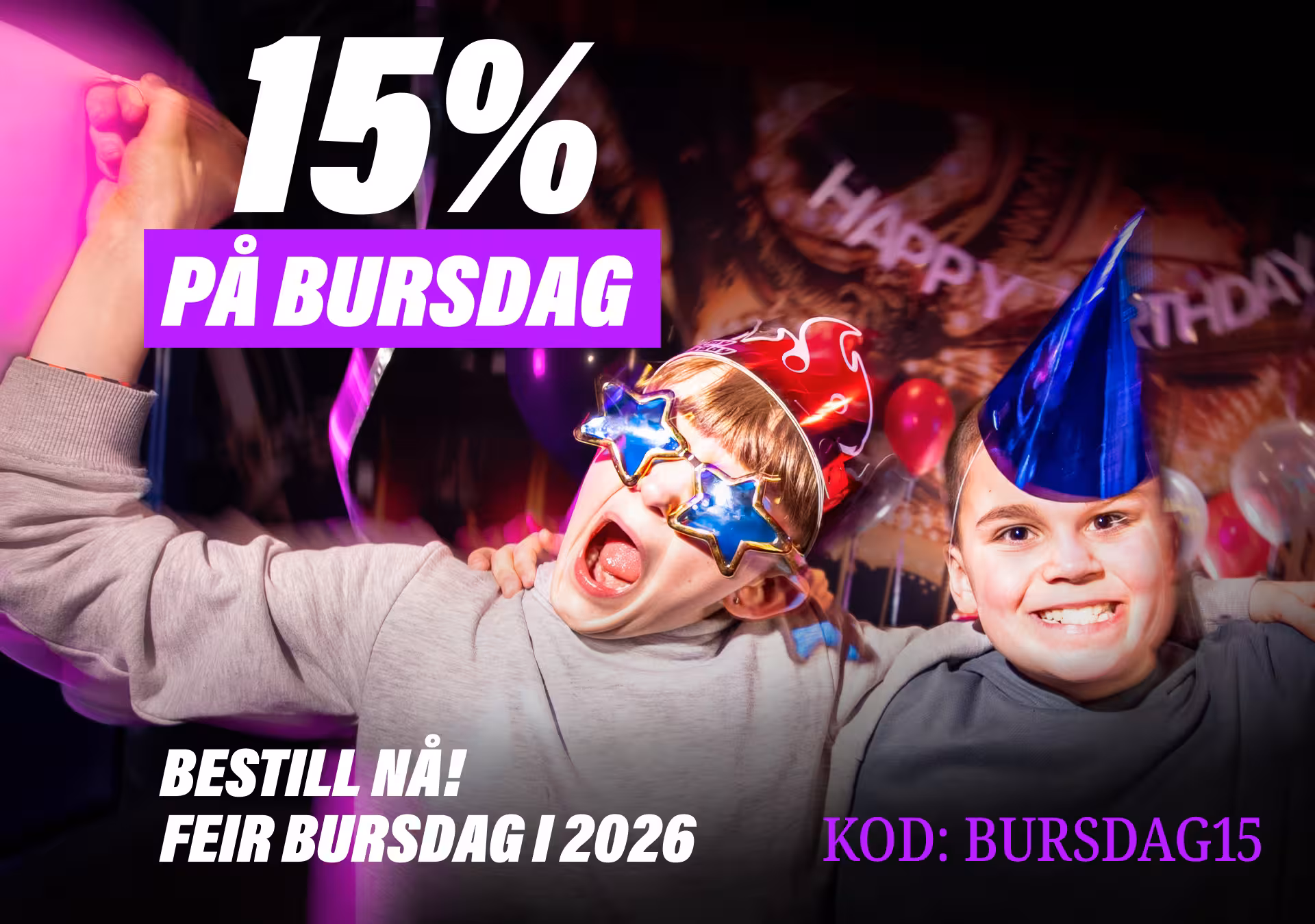 Bursdag 15%