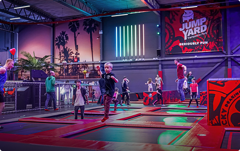 Trampolinpark bakgrundsbild